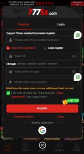 How to Register Your Account on 777SX Game